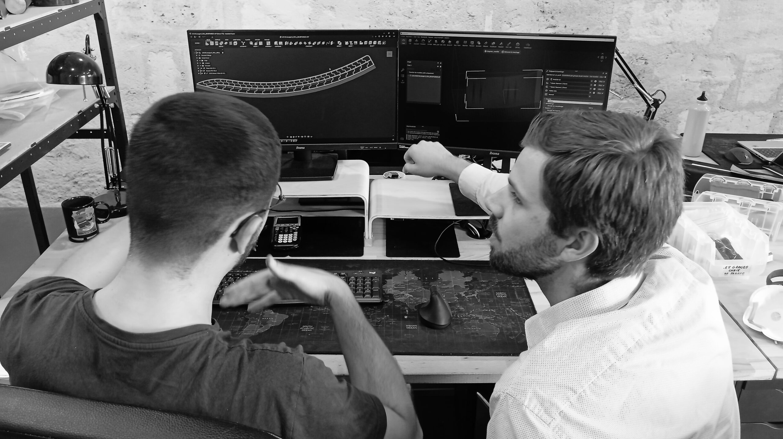 bureau d'étude g Éco, impression 3d à bordeaux Sébastien Lecocq dirigeant de l'entreprise G-Eco à Bordeaux, dans son atelier d'impression 3D