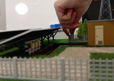 Maquette centrale photovoltaïque imprimée en 3d