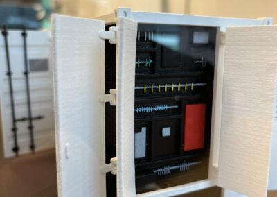 Gros plan d'une maquette démonstrateur réalisé en impression 3d à Bordeaux