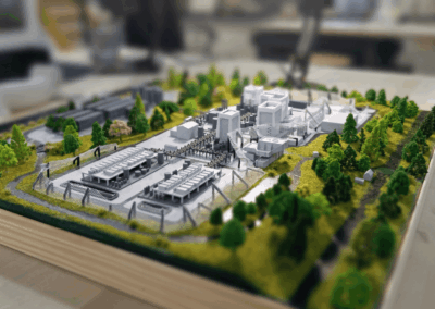 Perspective maquette 3d implantation industrielle