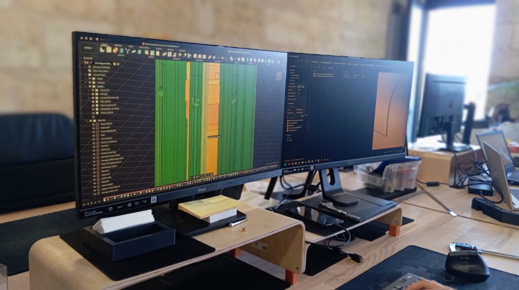 Bureau d’études à Bordeaux en phase de modélisation 3D de maquette