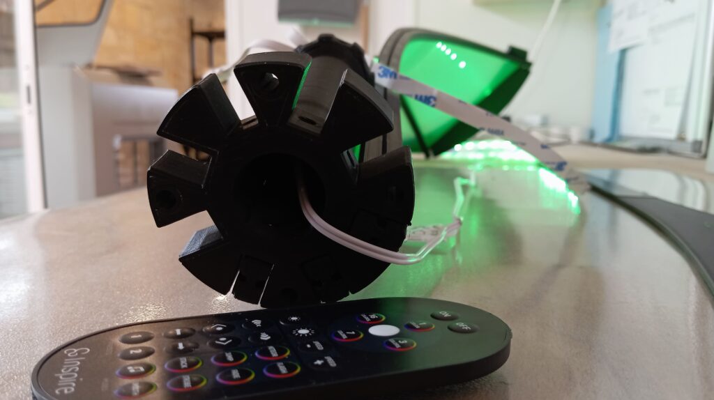 Éclairage LED intégré à une maquette réalisée en impression 3D