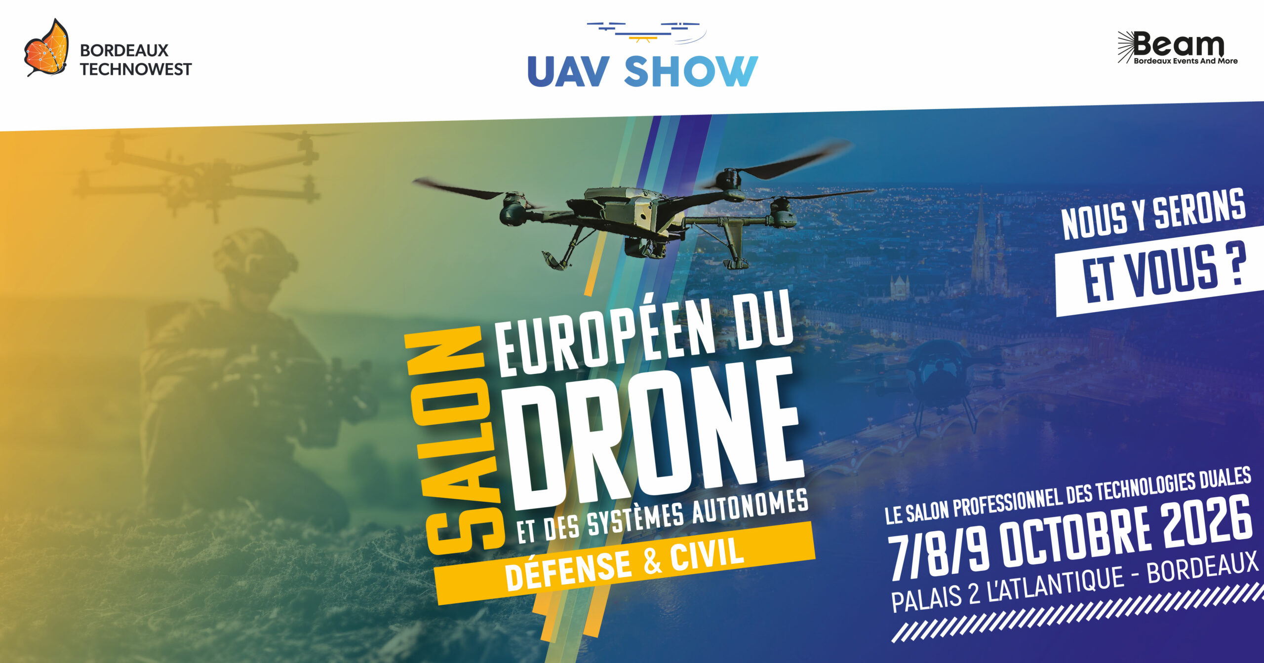 UAV Show Bordeaux 2026, salon professionnel dédié aux drones et systèmes autonomes